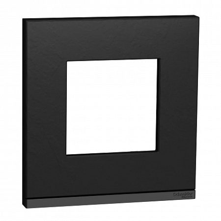 Unica Pure Рамка горизонтальная 1 пост . камень/антрацит IP21 Schneider Electric