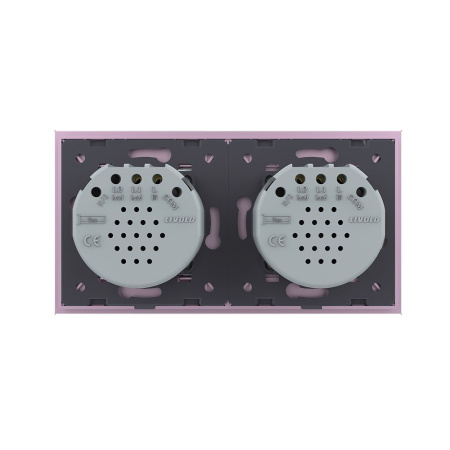 Сенсорный выключатель 3 клавиши (2-1), 2 поста Розовый Livolo