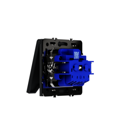 Розетка встраиваемая Voltum S70 с заземлением, защитными шторками и крышкой 16А, (графит)