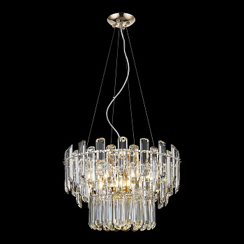 Люстра подвесная Золото/Прозрачный E14 9*40Вт WE107.09.303 WERTMARK