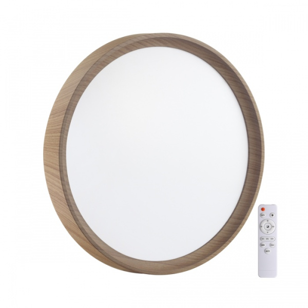 Светильник настенно-потолочный св/д PALE 72W (5000Лм) 3000К-6000К IP43 белый/светло-коричневый под дерево SONEX