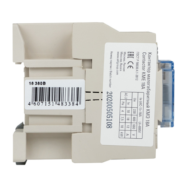 Контактор КМЭ малогабаритный 18А 380В 1NO PROxima EKF