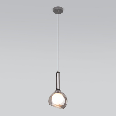 Подвесной светильник с плафоном 1*G9 7Вт чёрный жемчуг IP20 (50188/1 дымчатый) Eurosvet