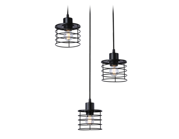Подвесной светильник в стиле лофт TR8081/3 BK черный E27*3 max 40W D372*1170 Ambrella Light