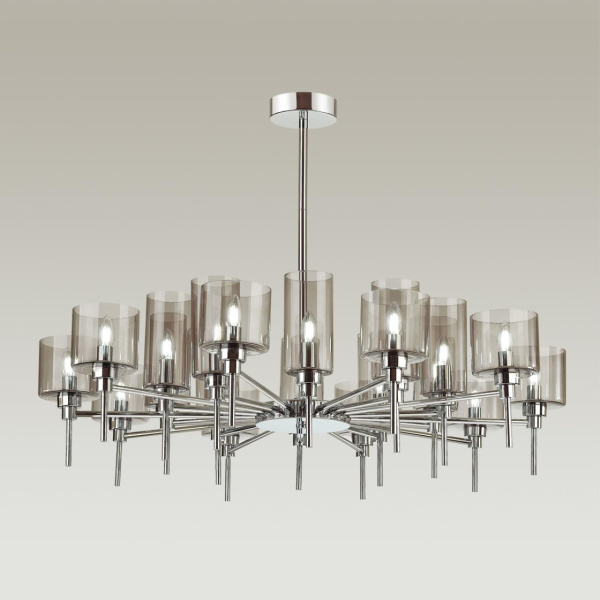 Люстра E14 20*40W DIATRA хром/дымчатый ODEON LIGHT