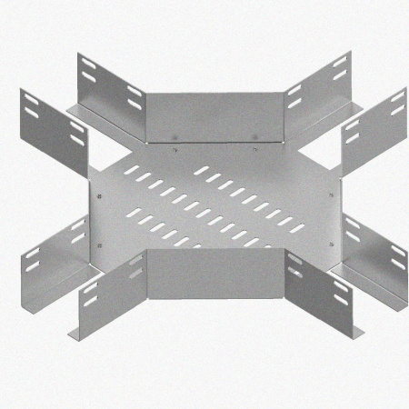Лоток крестообразный глухой КМГ 100х80 УХЛ1, оцинкованный лист S1,0