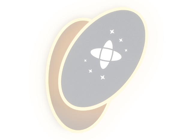 Настенный светодиодный светильник с выключателем FW109 SGR серый песок LED 3000K+6400K 20W 230*140*50 Ambrella Light