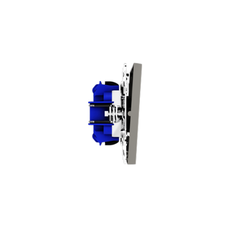 Проходной переключатель встраиваемый Voltum S70 двухклавишный с подсветкой 10А, (кашемир)
