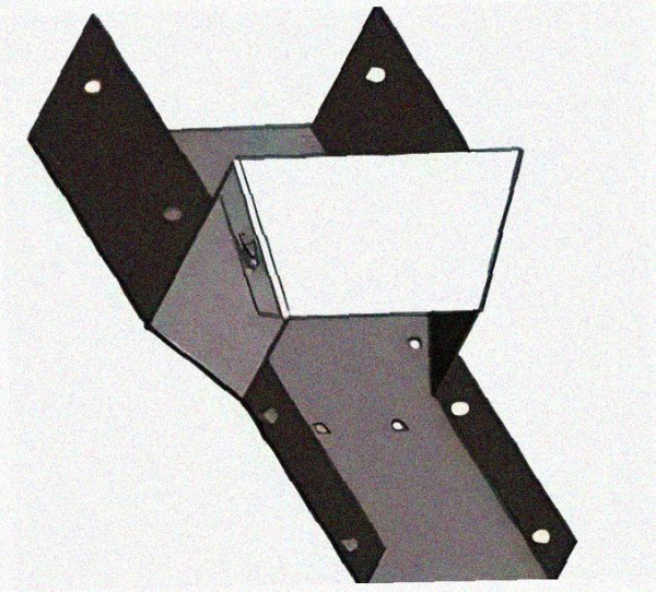 Лоток переходной замковый ЛПЗ 100х80-100х50 УТ1,5, оцинкованный лист, S1,0