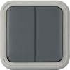 Donel W55 Рамка с клавишей для скрытой установки переключателя двухклавишного, серый, IP55, серия (тип) DIP55