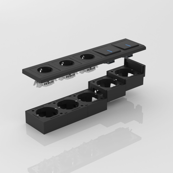 Коробка для накладного монтажа (черный) Werkel