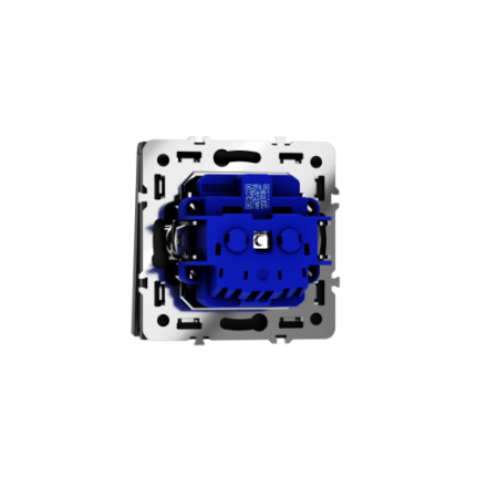 Розетка встраиваемая Voltum S70 с заземлением, защитными шторками и крышкой 16А, (титан)