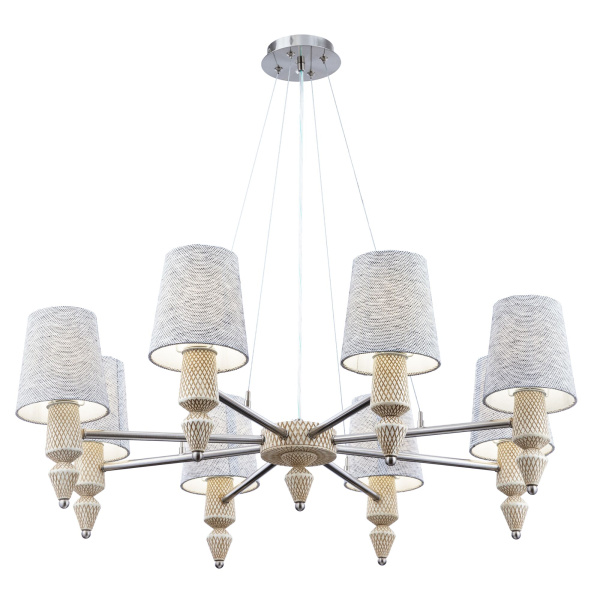 Люстра 8*E14 40Вт Никель IP20 Marseille MOD039PL-08N Maytoni