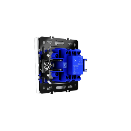 Перекрестный переключатель встраиваемый Voltum S70 одноклавишный 10А, (белый матовый)