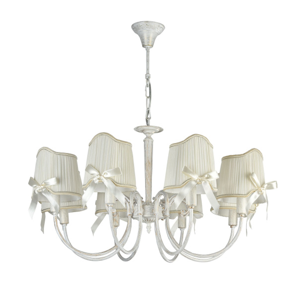 Люстра 8*E14 40Вт Белый с Золотом IP20 Kate FR2749-PL-08-WG Freya