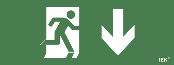 Самоклеящаяся этикетка 240х90мм "Фигура/стрелка вниз" для ДПА IP20/54 IEK