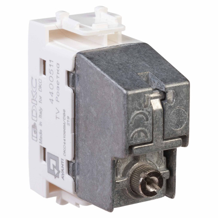 Розетка TV проходная модульная, "Avanti", "Белое облако", 1 модуль DKC