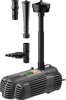 Насос фонтанный, ЗНФГ-50-3.4, для грязной воды, напор 3,4 м, насадки: колокольчик, гейзер, каскад, 85 Вт, 50 л/мин, ЗУБР