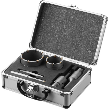 Набор коронок по бетону с оснасткой, d = 50, 68 мм, кейс, Профессионал ЗУБР