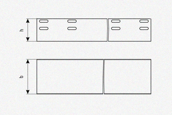 Лоток глухой ЛМГ 500х100х2000 У3, окрашенный, S1,5