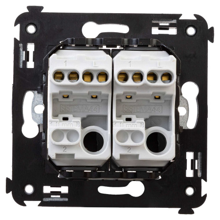 Выключатель двухклавишный в стену, "Avanti", "Ванильная дымка" DKC