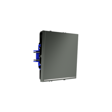 Выключатель встраиваемый Voltum S70 одноклавишный с подсветкой 10А, (титан)