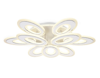 Светильник светодиодный потолочный с пультом FA8933/6+3 WH/CH белый/хром 255W 3000K-6400K 740*660*120 (ПДУ РАДИО 2.4G) Ambrella Light