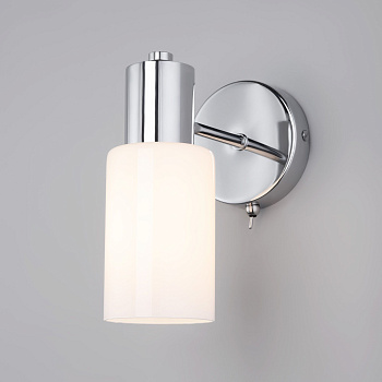 Настенный светильник со стеклянным плафоном 1*E14 60Вт хром IP20 Vegga (70160/1 хром) Eurosvet