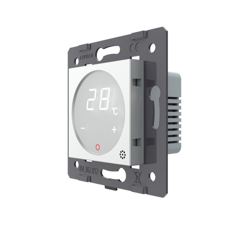 Терморегулятор пола 16А, сенсорное управление, датчик воздуха, Серый (механизм) Livolo