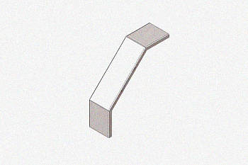 Крышка лотка замкового КЛСЗ 400х60-90 УТ1,5 для поворота трассы вниз на 90,горячее цинкование, S1,0