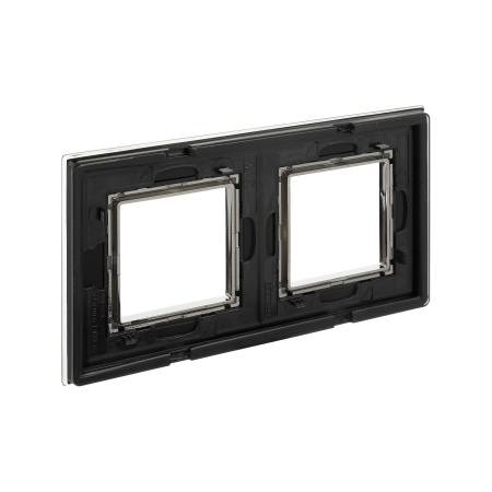 Рамка из натурального стекла, "Avanti", черная, 2 поста (4 мод.) DKC