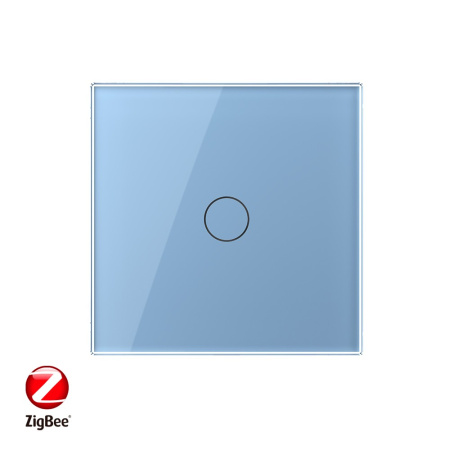 Сенсорный выключатель ZigBee (Wi-Fi) 1 клавиша 1 пост Синий Livolo
