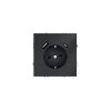 Розетка встраиваемая Voltum S70 с заземлением и защитными шторками, 16А, с USB, A+C, (графит)