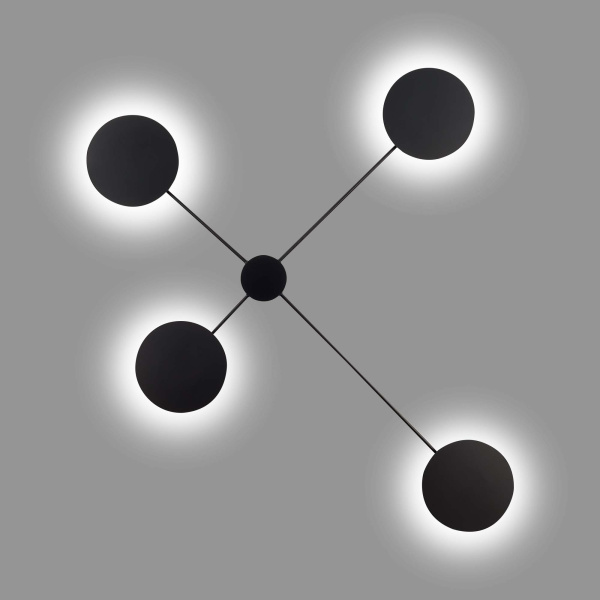 Светильник настенно-потолочный Черный/Черный LED 4*5Вт 3000К SL6006.401.04 ST LUCE