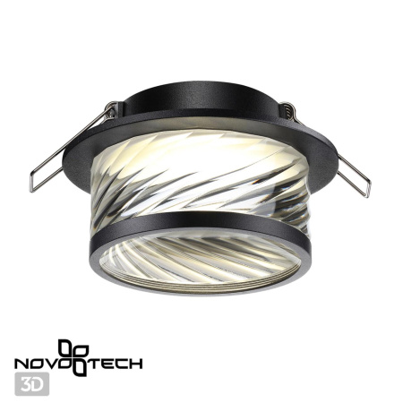 Св-к встр.IP20 GU10 9W 220V GEM черный C NOVOTECH