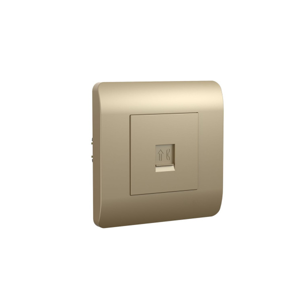 Розетка компьютерная 1xRJ45, шампань NEW3-E CHINT