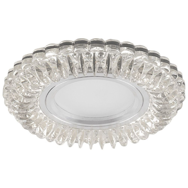 Светильник встраиваемый с синей LED подсветкой Feron CD904 потолочный MR16 G5.3 прозрачный