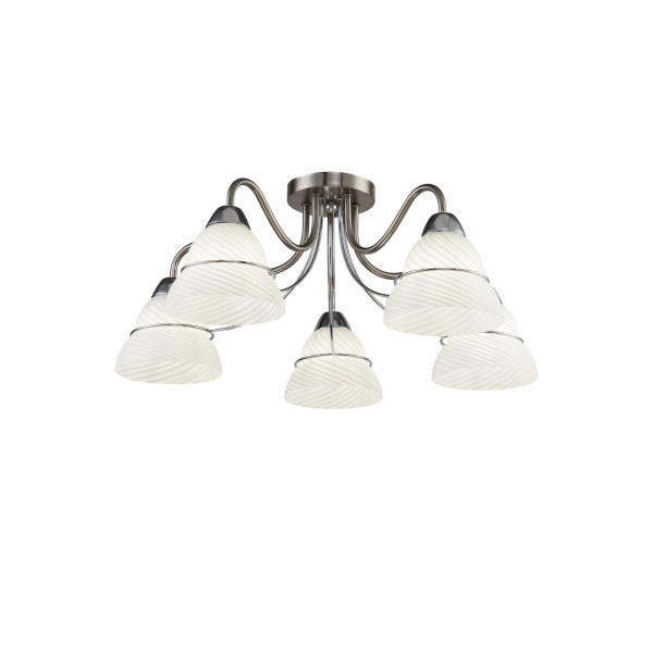 Люстра 5*E27 60Вт Никель IP20 Berta FR2013CL-05N Freya