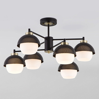 Потолочная люстра в стиле лофт 6*E27 60Вт черный IP20 Nocciola (70106/6 черный) Eurosvet