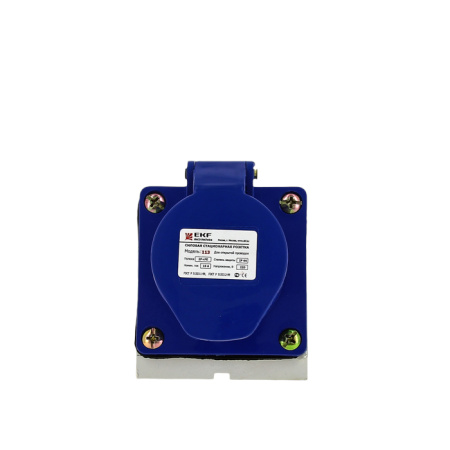 Розетка стационарная наружная 133 2Р+РЕ 63А 220В IP67 PROxima EKF