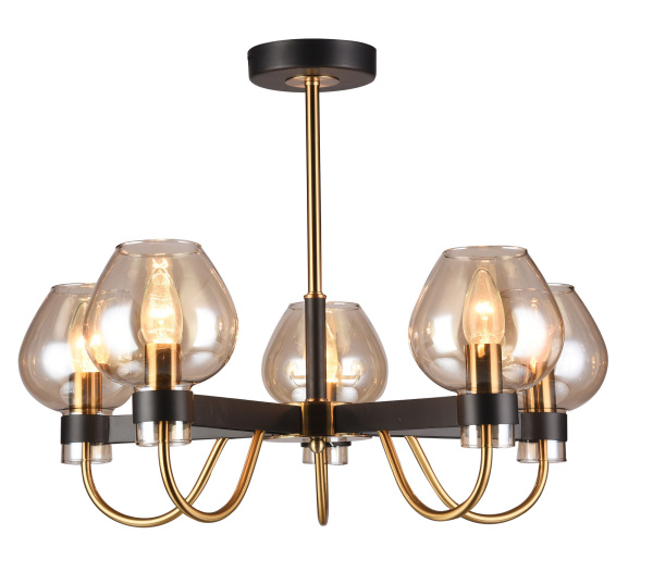 Люстра 5*E14 60Вт Черный IP20 Tara FR5028PL-05B Freya