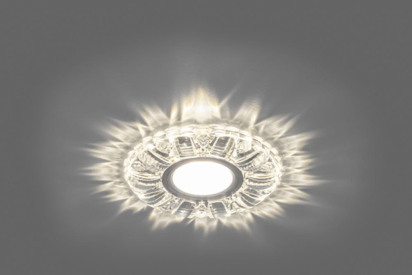 Светильник встраиваемый с белой LED подсветкой Feron CD921 потолочный MR16 G5.3 прозрачный