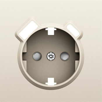 Donel S08 слоновая кость накладка для розетки Schuko с зарядным устройством USB A+C, со шторками 16A 250 В~,серия DB