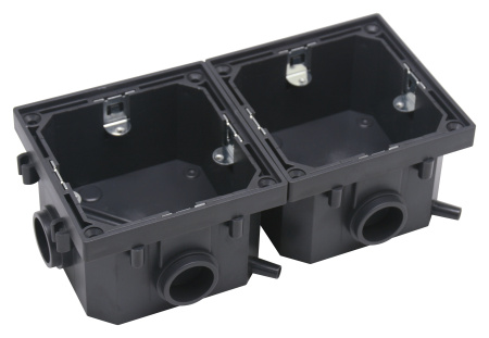 Donel Лючок 2 мод. (1 мод. 45х45 мм.), антрацит, IP44, (с уст. набором)