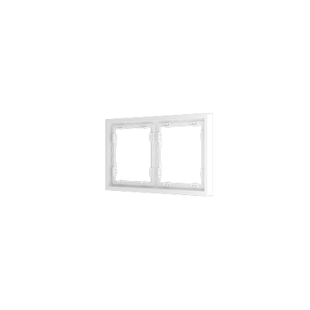 Рамка пластиковая Voltum S70 на 2 поста, (белый глянцевый)