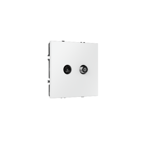 Розетка телевизионная встраиваемая Voltum S70 оконечная TV+SAT, (белый матовый)