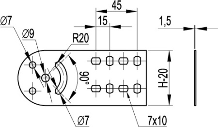 Пластина крепежная GSV H100 (4 шт.), в комплекте с метизами DKC