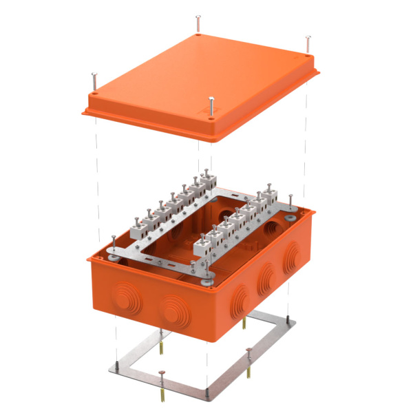 Коробка огнестойкая для о/п 40-0330-FR2.5-28 Е15-Е120 260х175х90 RAL2004 Промрукав (7 шт/уп)
