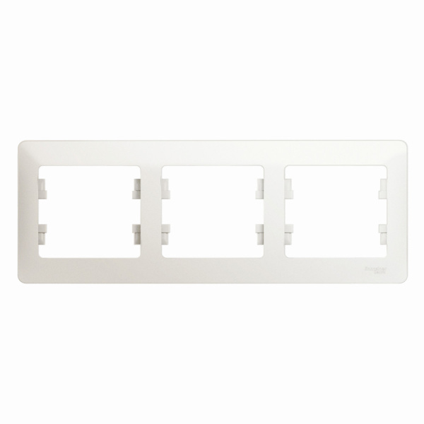 GLOSSA  Рамка горизонтальная 3-м . перламутр IP20 Schneider Electric
