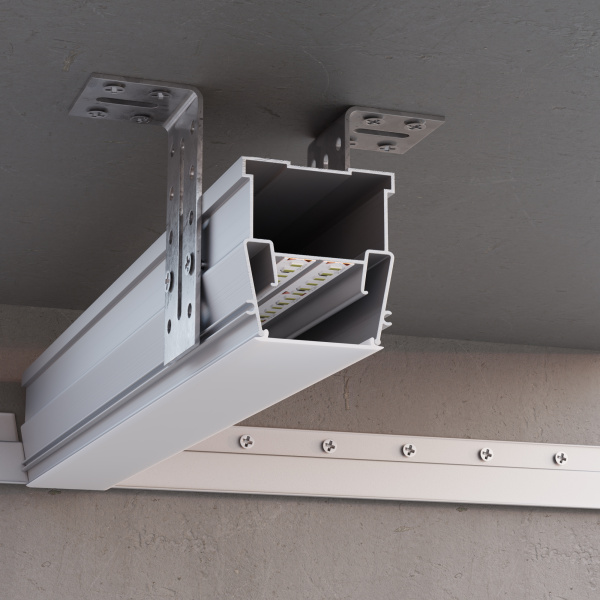 08-57 Профиль алюминиевый для натяжного потолка под светодиодн. ленту (центральный элемент), 40х45 мм, 2 м APEYRON